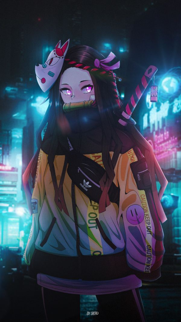 anime,anime jenter,gate,cyberpunk,Kamado Nezuko,Kimetsu no Yaiba