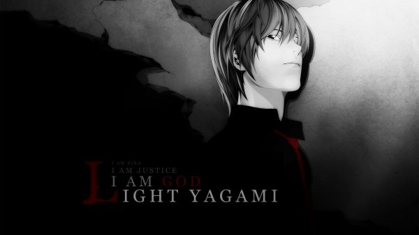 Death Note,Yagami Light,1920x1080 px,anime,colorat selectiv