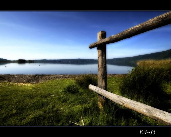 cielo, naturaleza, agua, árbol, nube, lago