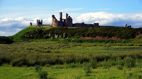 paisaje,Inglaterra,naturaleza,castillo,Dunstanburgh castle,Northumberland