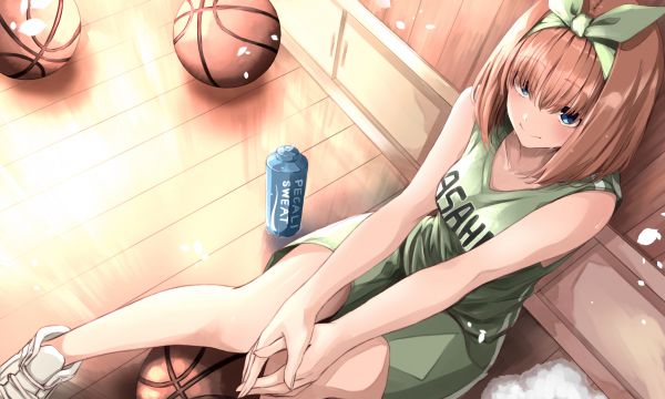 Anime girls,5 toubun no Hanayome,Kızıl saçlı,kurdele,kısa saç,Nakano Yotsuba