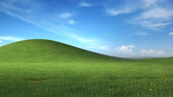 Трава,Холмы,Windows XP,ностальгия,4k,Фотошоп