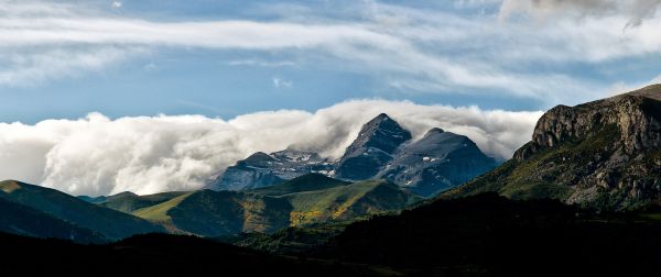 krajobraz,Natura,niebo,śnieg,wzgórze,fiord