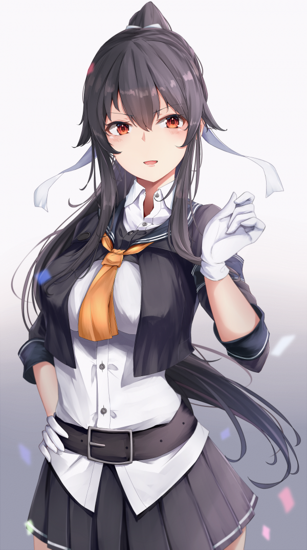 anime,fete anime,Colectia Kantai,Yahagi KanColle,coadă de cal,par lung