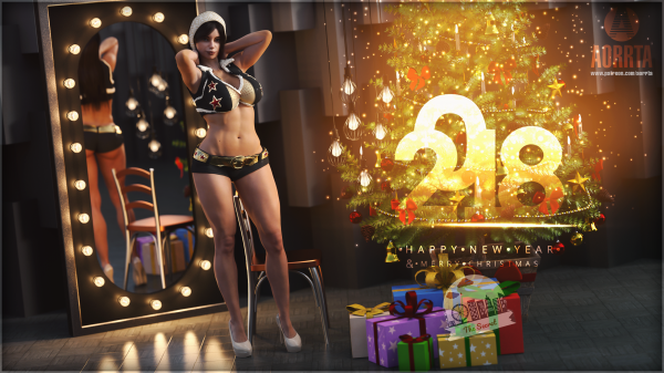 3D,CG,Giáng Sinh,Năm mới,2018 Year,Santa trang phục