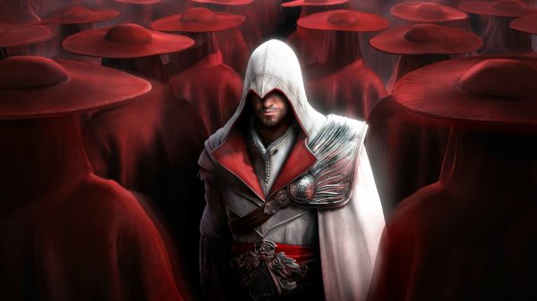 빨간,어쌔신 크리드,어쌔신 크리드 2,Ezio Auditore da Firenze,어쌔신 크리드 브라더 후드,어둠