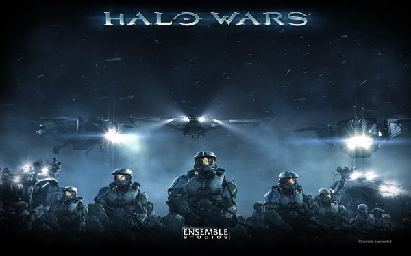 halo Wars,noapte,poster,miezul nopţii,dirijabile,întuneric