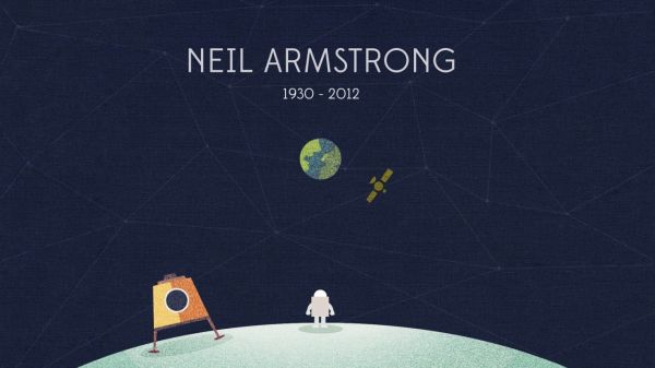 Neil Armstrong,1366x768 px,astronaut,minimalism