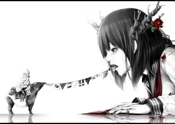 dessin, illustration, Monochrome, Anime, Manga, dessin animé