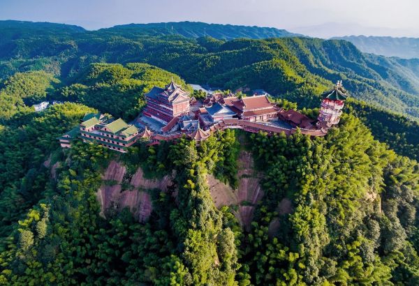 alam, pemandangan, Cina, arsitektur Asia, tampak atas, pohon