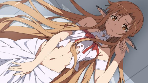 umělecká díla,anime,anime dívky,bruneta,Sword Art Online,Yuuki Asuna Sword Art Online