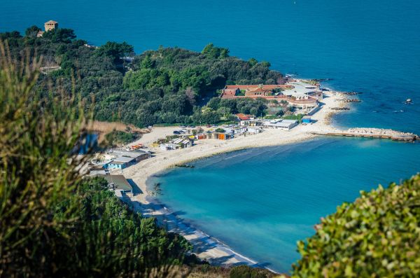 海, 湾, 支撑, 海滩, 海岸, 悬崖