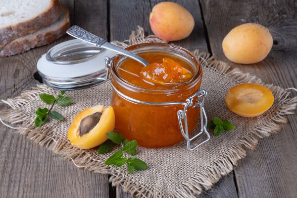 fruit,nature morte,Confiture,Abricots,cuillère