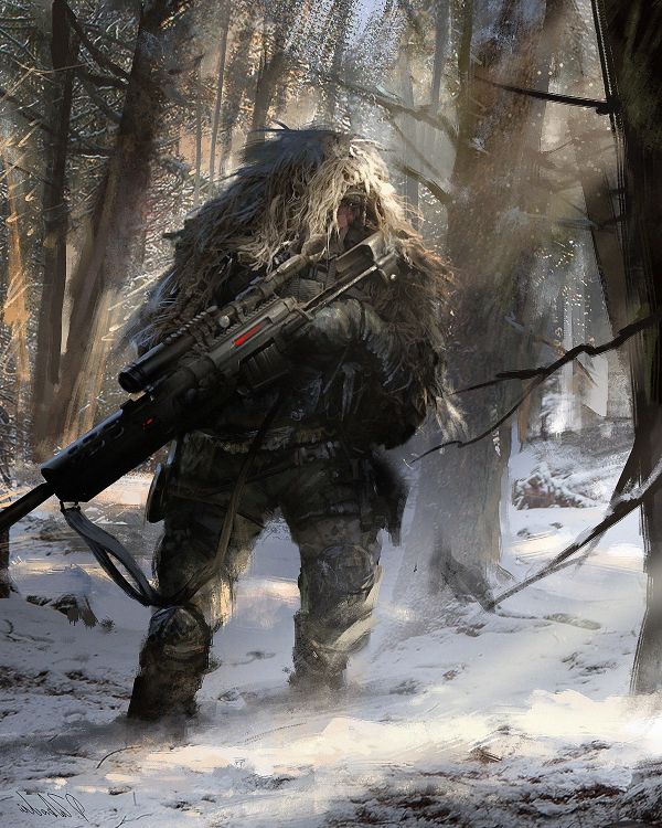 Fusil de sniper,hiver,ouvrages d'art,soldat,Darek Zabrocki,capture d'écran