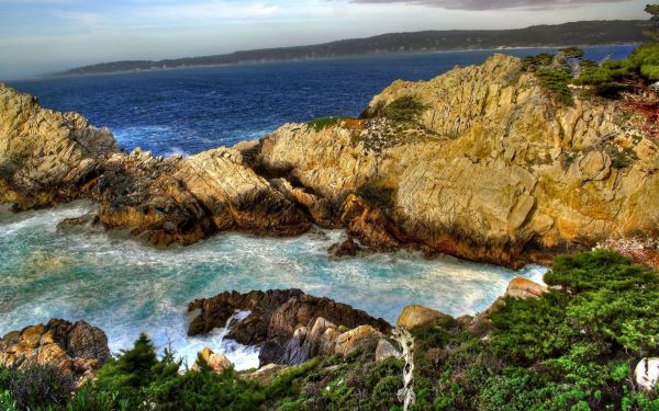 landscape,sea,bay,rock,shore,mountains