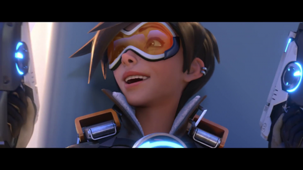 Anime,Overwatch,Tracer Overwatch,Bildschirmfoto,Computer-Tapete,blau