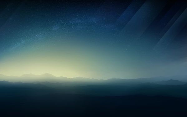 étoiles,Montagnes,horizon