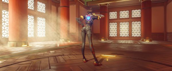 Overwatch,Tracer Overwatch,7680x3216 px,tahun Baru Imlek