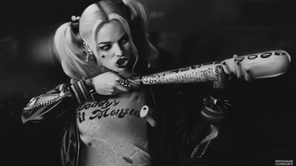 Suicide Squad,Harley Quinn,Margot Robbie,monochroom