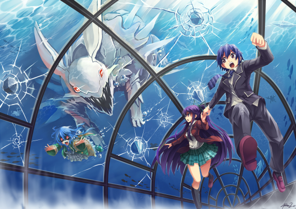 ilustrare,anime,Data Live,Yatogami Tohka,Yoshino,Itsuka Shidou