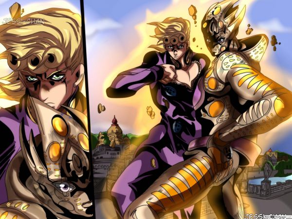 อะนิเมะ,ผจญภัย Bizarre ของ JoJo,Giorno,อะนิเมะชาย,สีบลอนด์,หิน