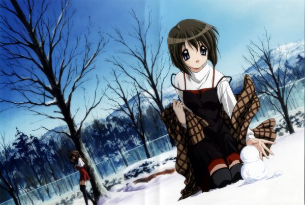 anime,anime girls,clothing,Kanon,snow,winter