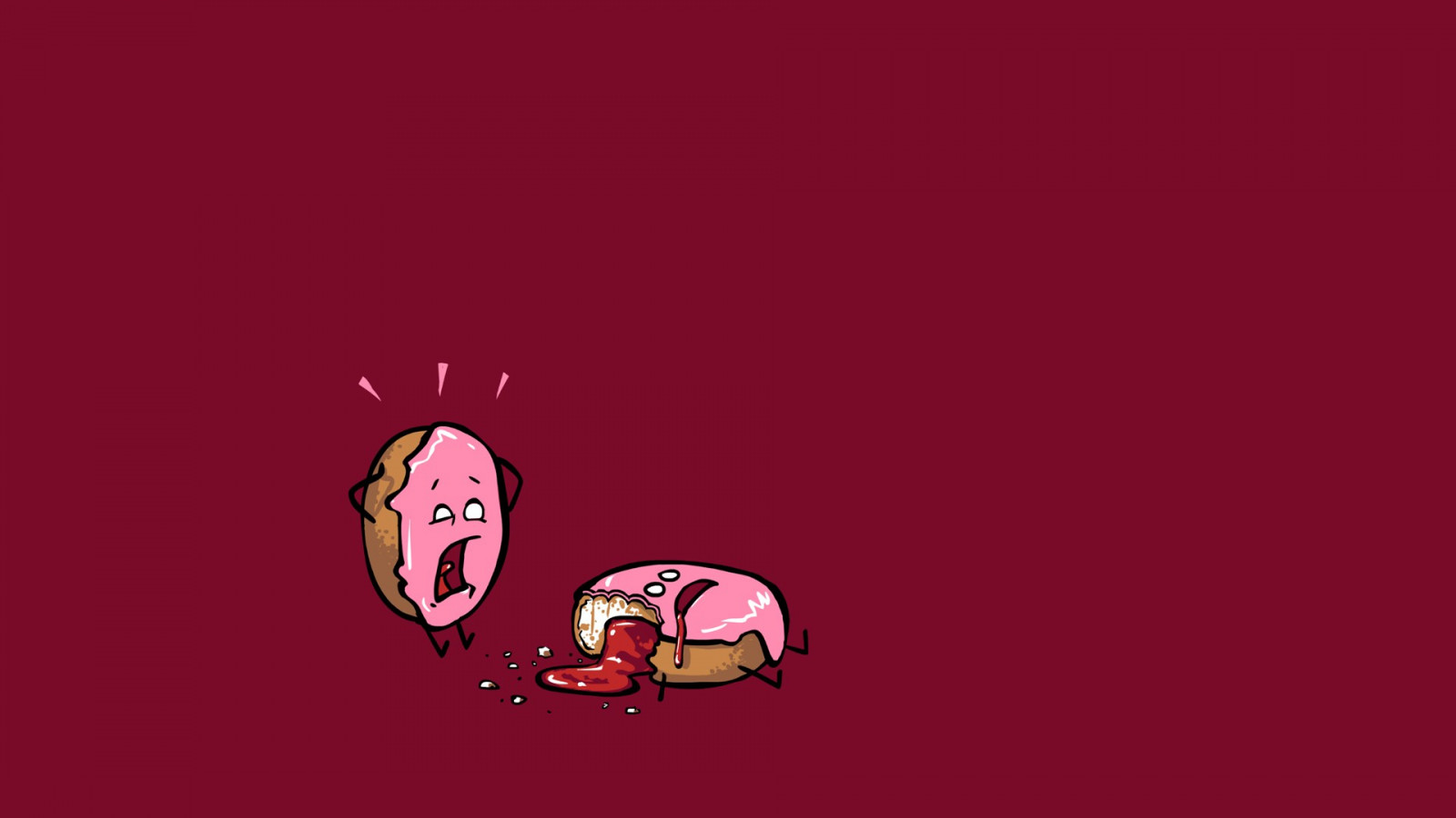 1920x1080 px, sangue, Bolos, Humor escuro, desenhando, humor, minimalismo, Fundo simples