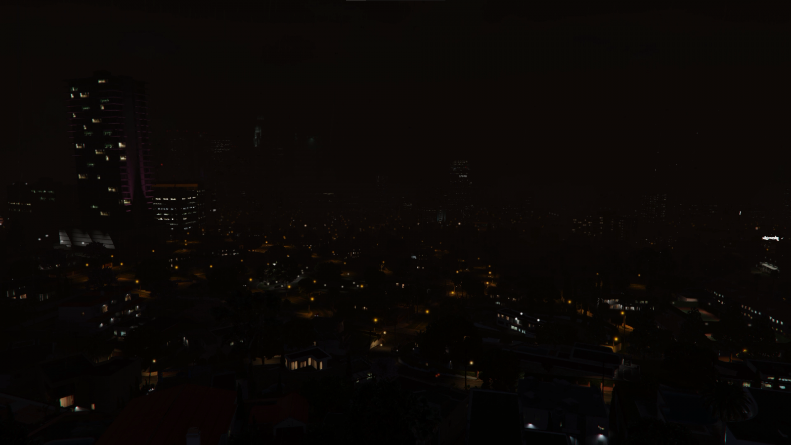 Grand Theft Auto V, night, city, building