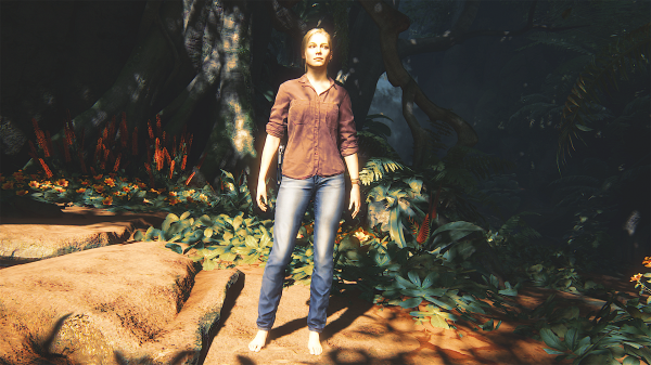 mezítláb,Uncharted 4 tolvaj végén,Elena fisher,erdő,szűrő,dzsungel