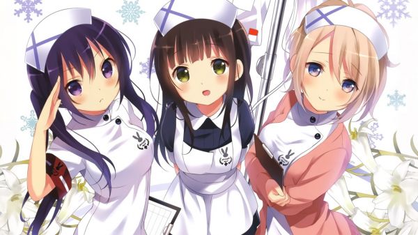 ilustrare, anime, opera de arta, manga, desen animat, Gochuumon wa Usagi Desu ka