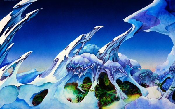 ilustración,azul,Roger Dean,captura de pantalla,flor,Papel pintado de la computadora