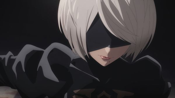 anime,Nier Automaty,4k,Anime screenshot,anime dívky,páska přes oči