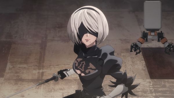 アニメ,ニアオートマタ,4k,2B Nier Automata,Anime screenshot,モル