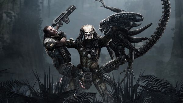 Alien vs Predator,Phim người nước ngoài,Tác phẩm nghệ thuật,1920x1080 px,Người ngoài hành tinh,Chiến đấu