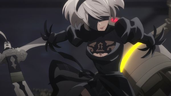 anime,Nier Automata,4k,Anime piger,Anime screenshot,bind for øjnene