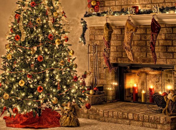 tree,Christmas,holiday,toys,fire,candles