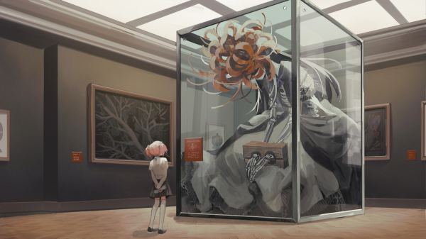 anime,anime girls,artwork,museum