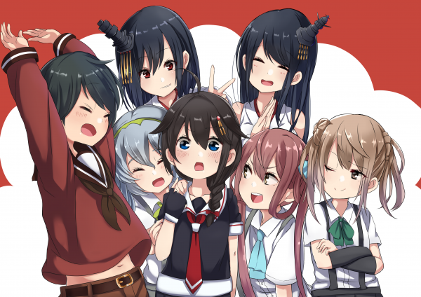 anime,Anime piger,Kantai Collection,Shigure KanColle,Yamashiro KanColle,Fusou KanColle