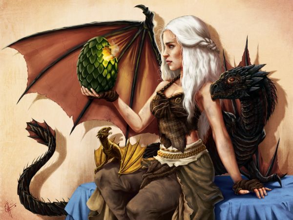 Game of Thrones,Emilia Clarke,illustration,anime,comics,mythology