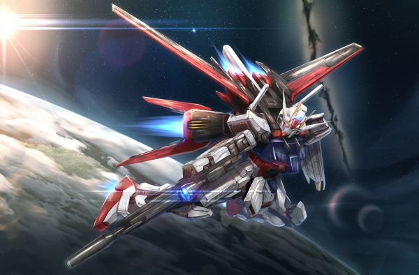 Anime,Mech,Gundam,Super Robot Wars,Kombinezony Gundam SEED,Aile Strike Gundam