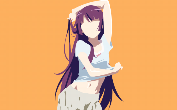 Monogatari Series,gadis anime,Senjougahara Hitagi,seni vektor