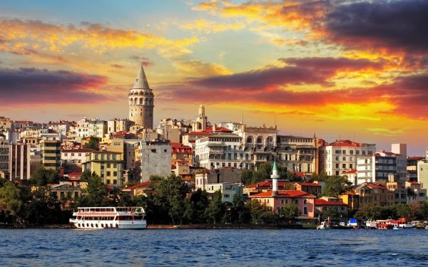 Istanbul,gà tây,Hoàng hôn,Cảnh thành phố