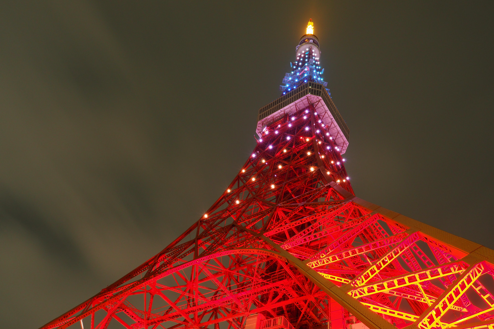 Japon, nuit, architecture, rouge, la tour, Arbre de Noël, Noël, Stylo, lumières de Noël, Tokyo, Olympe, Jp, illuminé, éclairage, point de repère, Tokyotower, 12mmf20, Mzuiko, Penf, Zuiko, Mzuikodigitaled12mmf20, Livecomposite, décoration de Noël