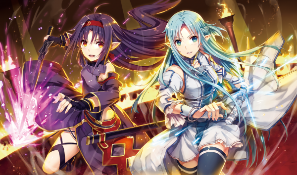 anime,animemeisjes,Sword Art Online,Konno Yuuki,yuuki Asuna,Aqua ogen