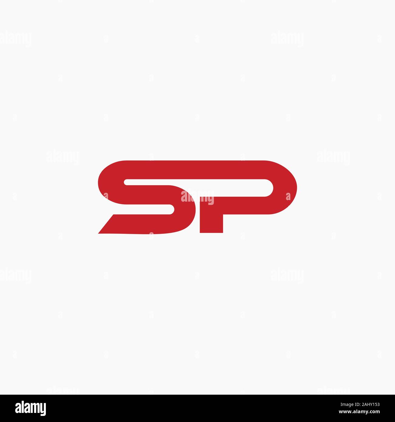 initial letter sp or ps logo vector design Stock Vector