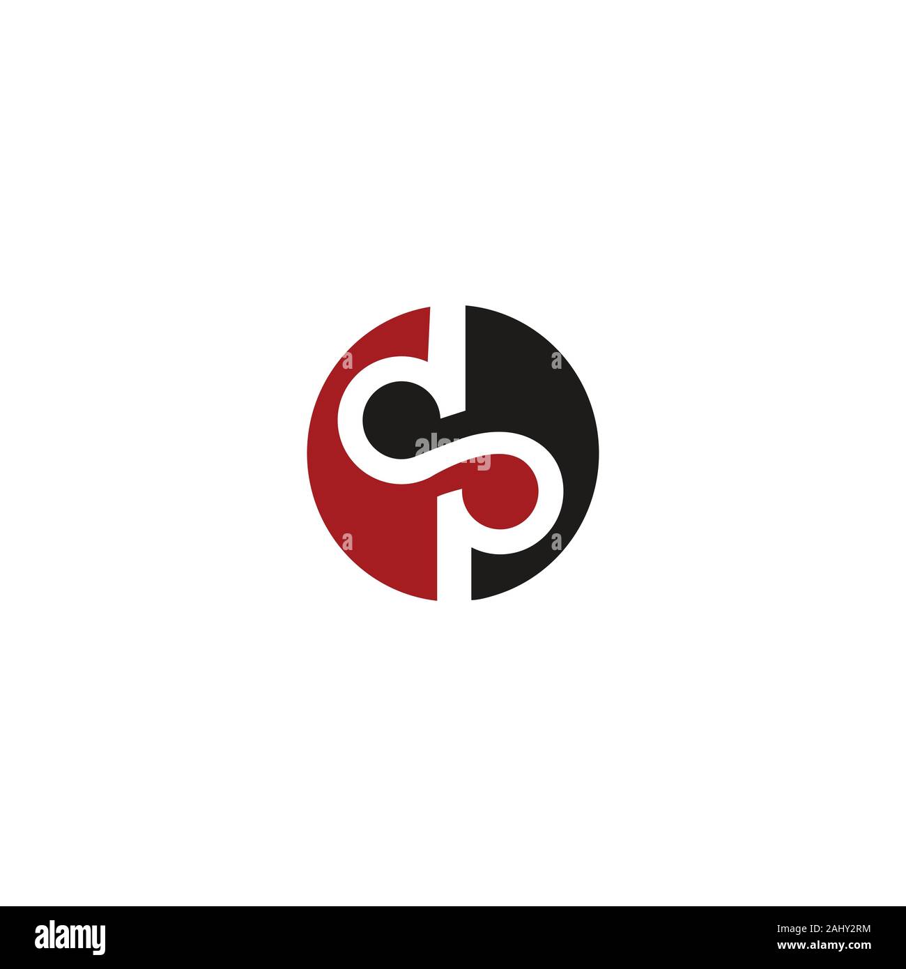 initial letter sp or ps logo vector design Stock Vector