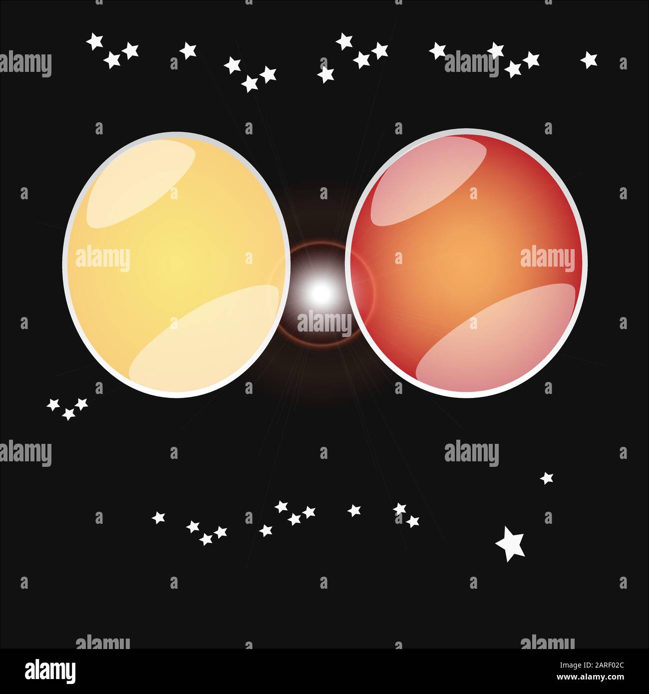 Space background. Fantasy planets. Stock Vector