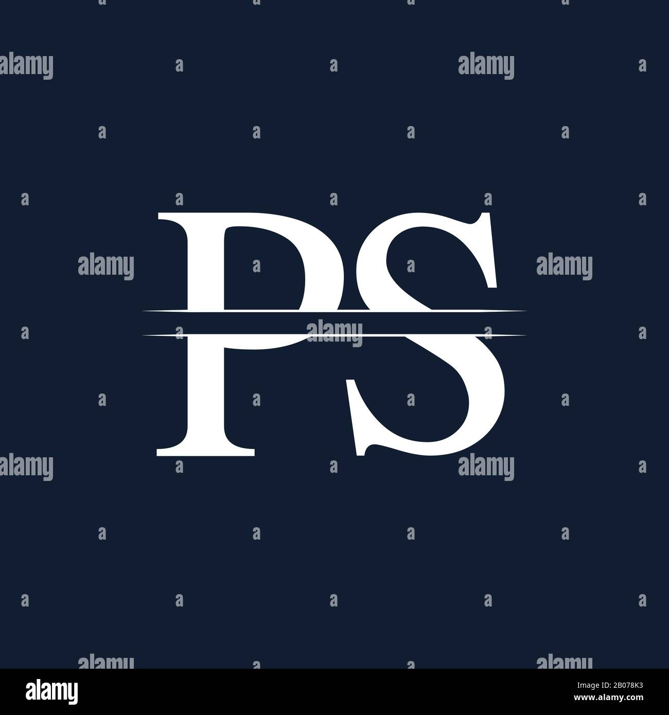 Initial Monogram Letter PS Logo Design Vector Template. PS Letter Logo Design Stock Vector