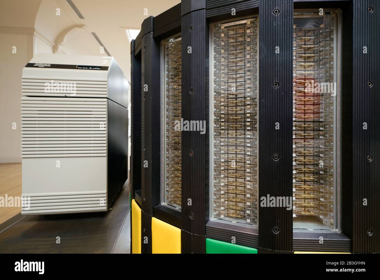 A 1985's Cray-2 Supercomputer display in Musee des Arts et Metiers, Museum of Arts and Crafts.Paris.France Stock Photo