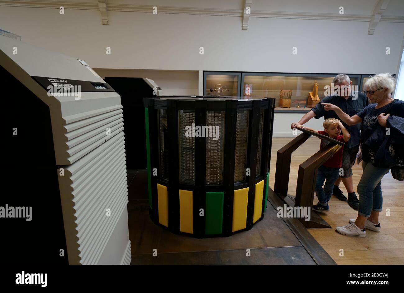 A 1985's Cray-2 Supercomputer display in Musee des Arts et Metiers, Museum of Arts and Crafts.Paris.France Stock Photo